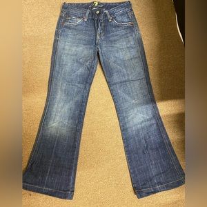 Blue bootcut jeans